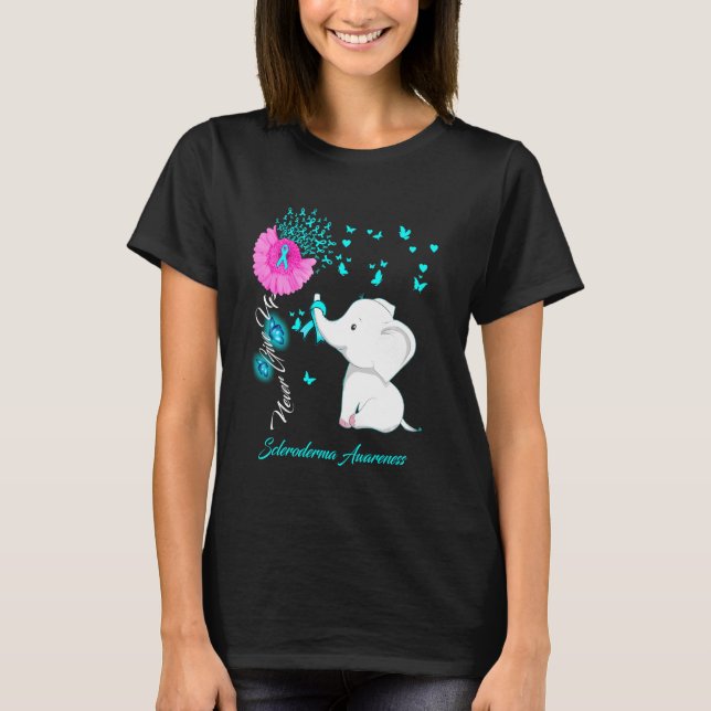 Camiseta Elephant Scleroderma Awareness Scleroderma Ribbon (Anverso)