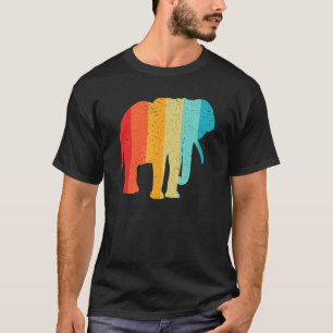 Camiseta Elephant Silhouette Retro estilo vintage 70s 80s D
