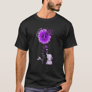 Camiseta Elephant Sunflower Purple Hope lucha contra el A d