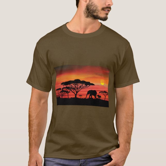 Camiseta Elephant Sunset (Anverso)