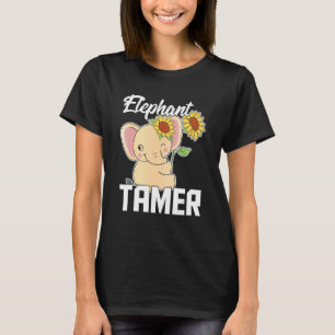 Camiseta Elephant Tamer Cute Love Sunflower Parenting
