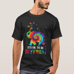 Camiseta Elephant Tie Dye Itu2019 está bien para ser una au