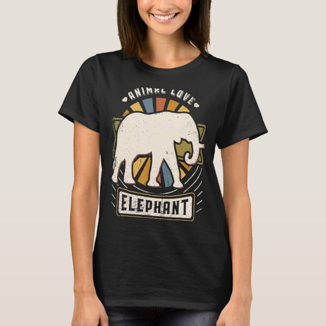 Camiseta Elephant Vintage Classic Retro Animal (Anverso)