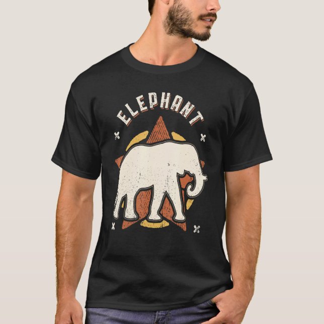 Camiseta Elephant Vintage Retro Classic Animal (Anverso)