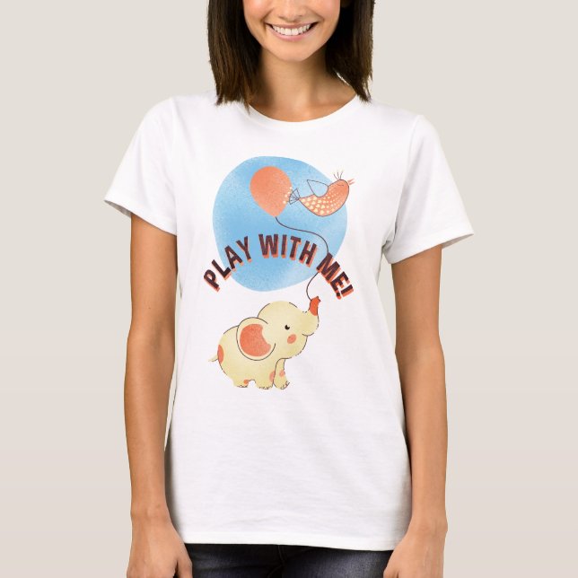 Camiseta elephant with balloon (Anverso)