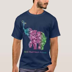 Camiseta Elephant With Flower Metastatic Breast Cancer Awar