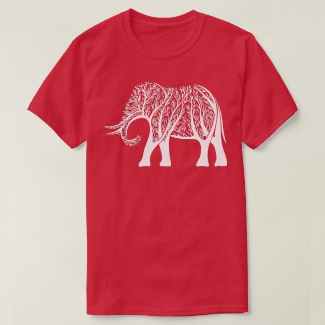Camiseta Elephant With Tree Elephant Lover Zookeeper Gift E (Diseño del anverso)