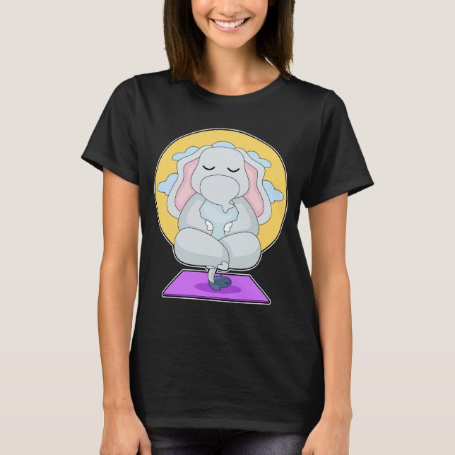 Camiseta Elephant Yoga Fitness Meditation (Anverso)