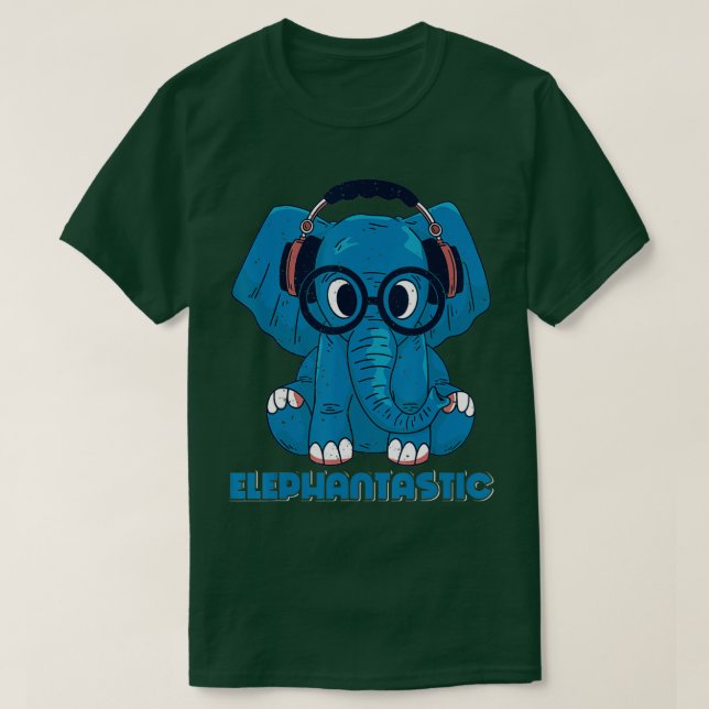 Camiseta Elephantastic Cute Flower Chicas Elephant Music (Diseño del anverso)