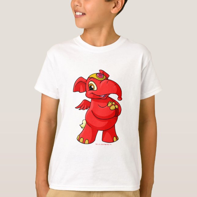 Camiseta Elephante rojo alegre (Anverso)
