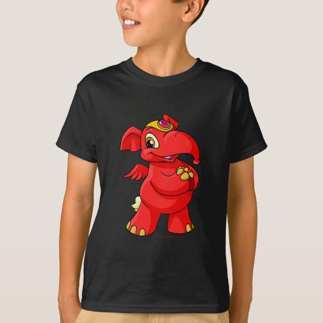 Camiseta Elephante rojo alegre (Anverso)