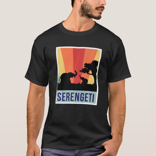 Camiseta Elephants Safari National Park Serengeti Souvenir  (Anverso)
