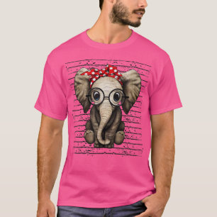 Camiseta Elephants with bandana headband and glasses 