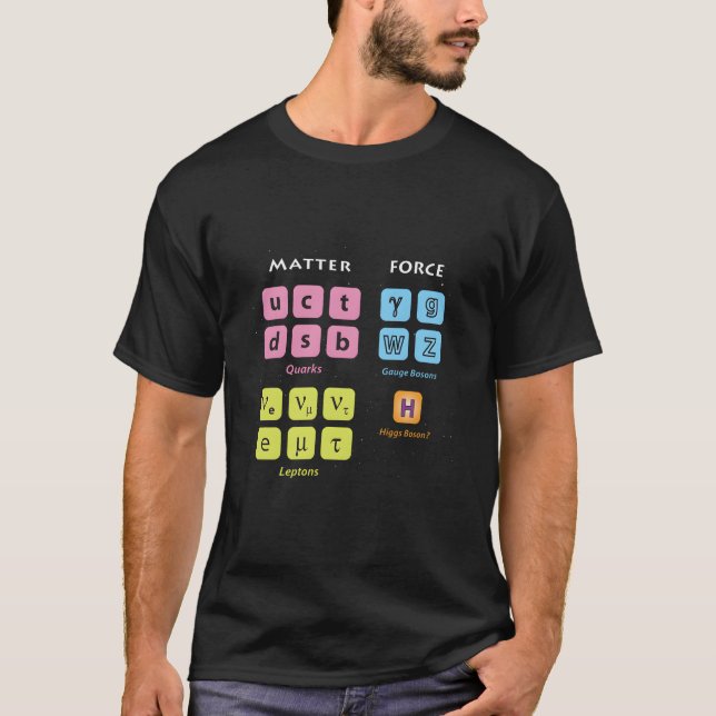 Camiseta Eletary Picles Standard Model Higgs Boson Lhc Phys (Anverso)