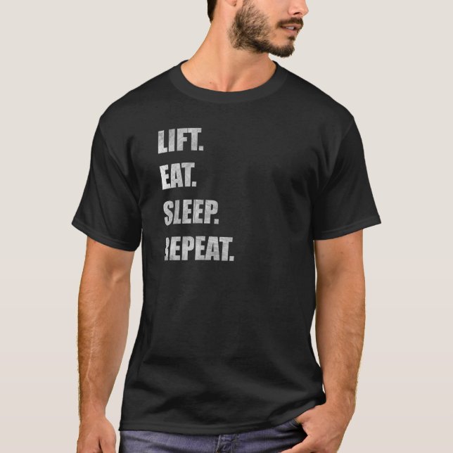 Camiseta Elevación. Coma. Sueño. Repetición (Anverso)