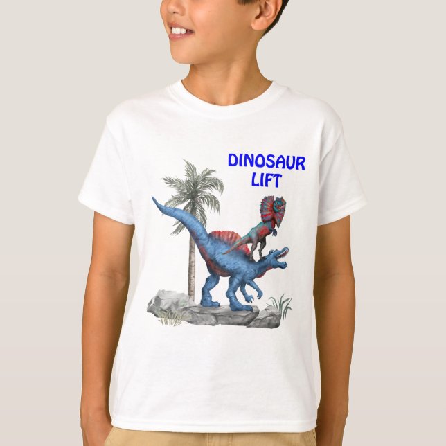 Camiseta Elevación de dinosaurios (Anverso)