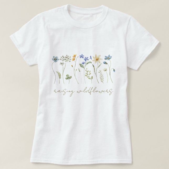Camiseta Elevación de flores silvestres Mujer neutral flora (Diseño del anverso)