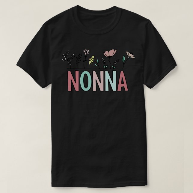 Camiseta Elevación de flores silvestres Nonna Floral Nonna  (Diseño del anverso)