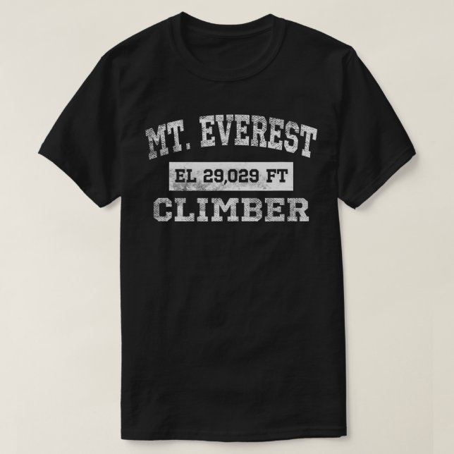 Camiseta Elevación De La Escalada Del Everest Del Mt 29029  (Diseño del anverso)