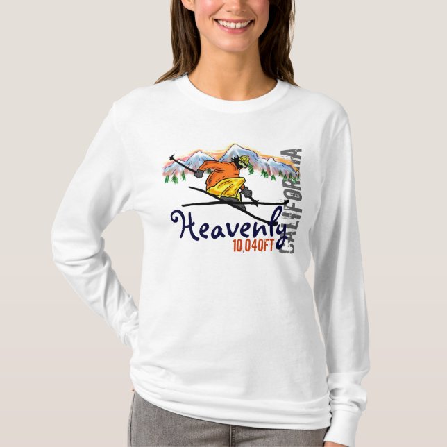 Camiseta Elevación del cielo de esquí hoodie california (Anverso)