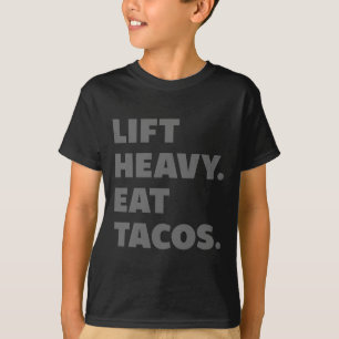 Camiseta Elevación del peso de los tacos de los tacos pesad