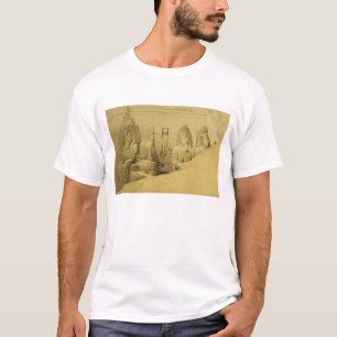Camiseta Elevación delantera del gran templo de Aboo Simbel
