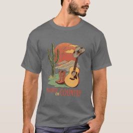 Camiseta Elevado en el campo - Diseño occidental rústico