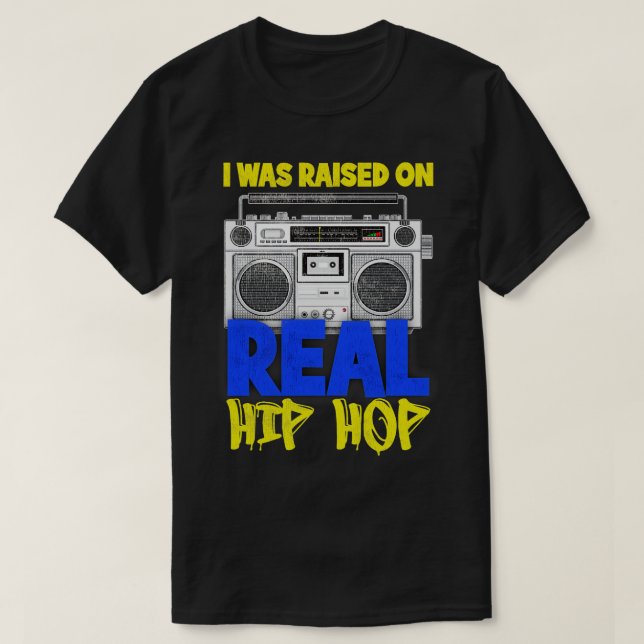 Camiseta Elevado en un auténtico boombox de la vieja escuel (Diseño del anverso)