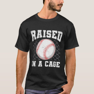 Camiseta Elevado En Una Cita En Jaula Para Un Béisbol