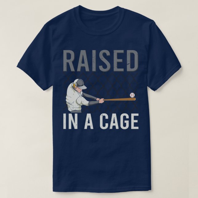 Camiseta Elevado en una jaula de béisbol (Diseño del anverso)
