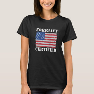 Camiseta Elevador de horquilla de la bandera estadounidense