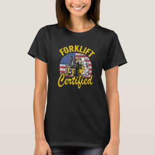 Camiseta Elevador de horquilla de la bandera estadounidense