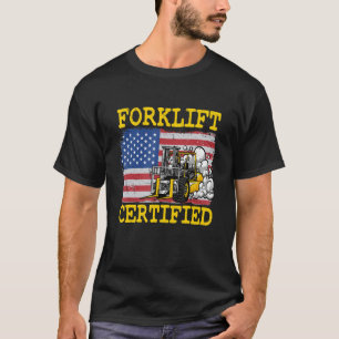 Camiseta Elevador de horquilla de la bandera estadounidense