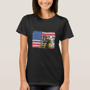 Camiseta Elevador de horquilla de la bandera estadounidense