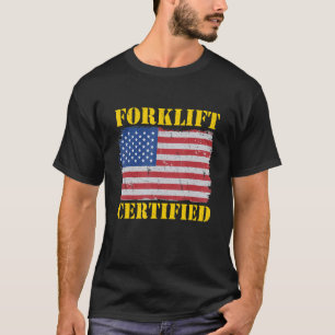 Camiseta Elevador de horquilla de la bandera estadounidense