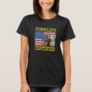 Camiseta Elevador de horquilla de la bandera estadounidense