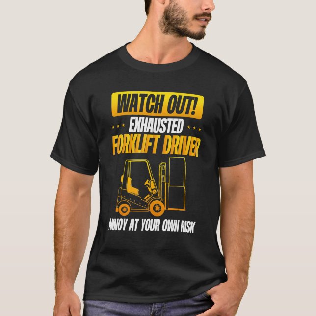 Camiseta Elevador de horquilla sarcástico (Anverso)