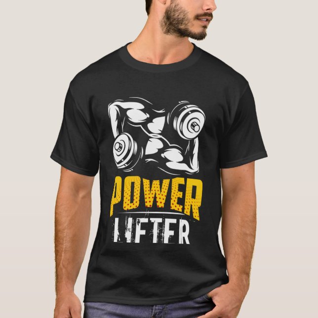 Camiseta Elevador de potencia de aptitud para el entrenamie (Anverso)