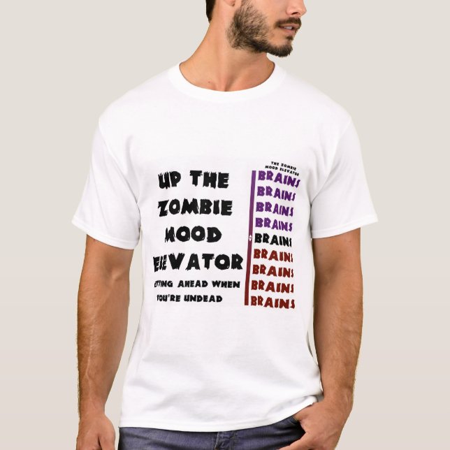 Camiseta Elevador del humor del zombi (Anverso)
