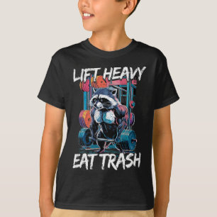 Camiseta Elevador Pesado Comer Trash Halterofilia Construcc