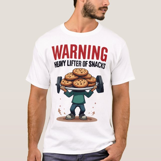 Camiseta Elevador pesado de los refrigerios (Anverso)