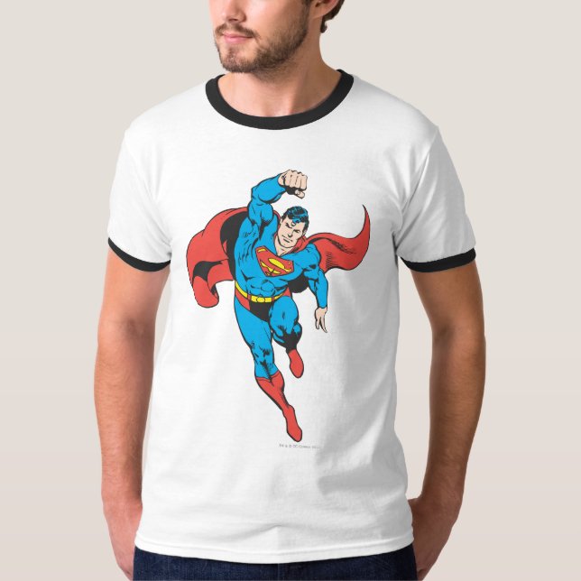 Camiseta Elevan el puño izquierdo de Superman (Anverso)