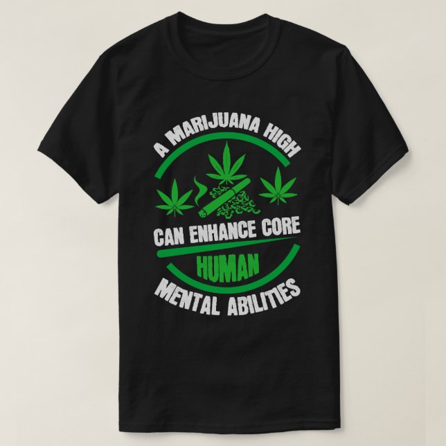 Camiseta Elevar el impacto de las marihuanas mentales en Ab (Diseño del anverso)