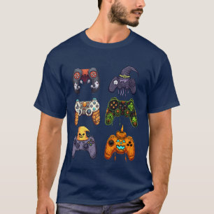 Camiseta Elevar el nivel de Halloween con controladores de