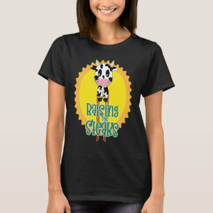 Camiseta Elevar la vaca divertida de los filetes en las inc