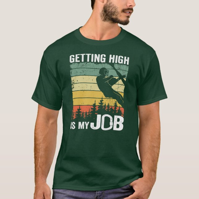 Camiseta Elevarse es mi trabajo Viñage Tree Climber Dad (Anverso)