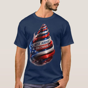 Camiseta Elevarse sobre el Caos Espiral Patriótica 3D Óptic