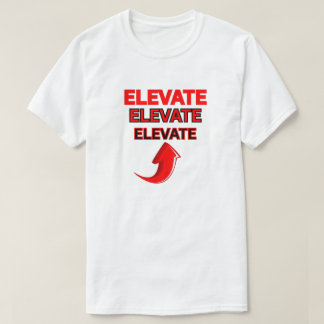 CAMISETA ELEVATE, ROJO INTENSO BLANCO MOTIVACIONAL UNISEX P