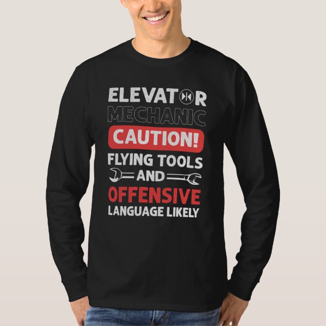 Camiseta Elevator Assembler Elevator Mechanic Elevators (Anverso)