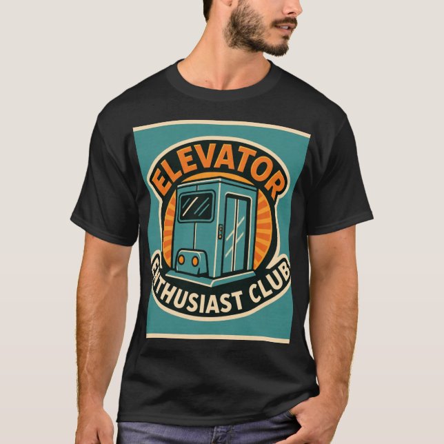 Camiseta Elevator Enthusiasts Club – Modern Design (Anverso)
